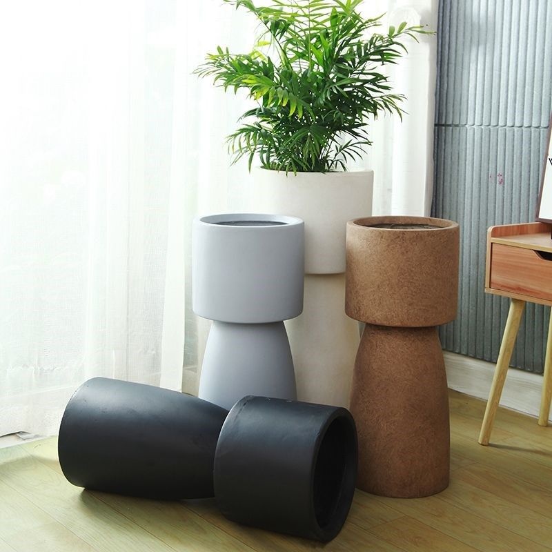 新镁泥花盆简约高脚杯客厅商场室内外落地北欧大号绿植物盆栽水泥,3C数码配件,音乐枕,淘宝优惠券,粉丝福利购,淘宝优惠卷