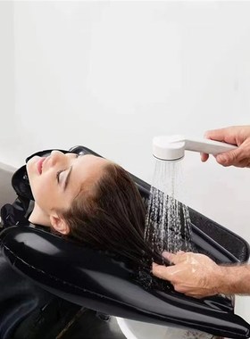 家用充气洗头盆孕妇老人床上便携C洗头槽可折叠收纳床边躺着洗头