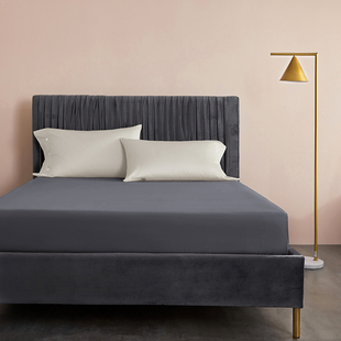 新款纯棉60支一米八床笠t单件床立罩一米五床套全棉床单罩床束夏