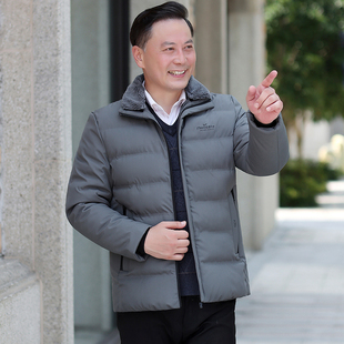 棉衣男中年d40-60岁加绒加厚棉服爸爸冬装外套中年人爷爷棉袄男装