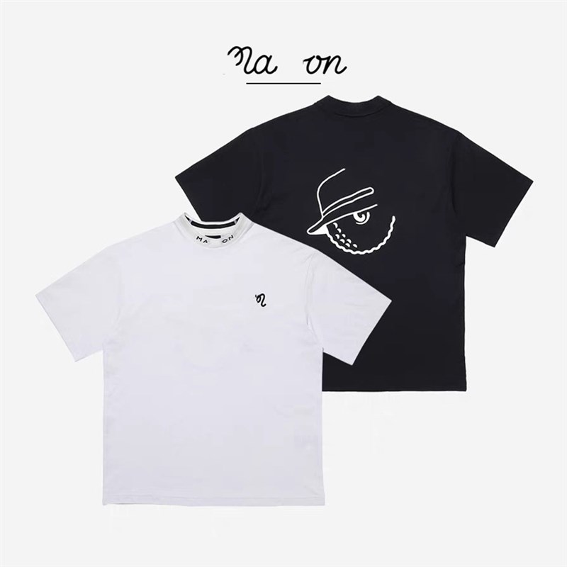 夏季24b高尔夫服装男半高领冰丝速干短袖T恤轻薄透气吸湿排汗时尚