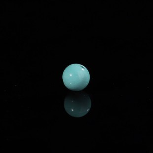 原矿湖北十堰绿松石原矿圆珠直径7.2mm高瓷天然 60号一物一图