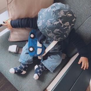 2021春韩版童装纯棉牛仔背带裤儿童裤子2-3-4-5岁男女宝潮背带裤