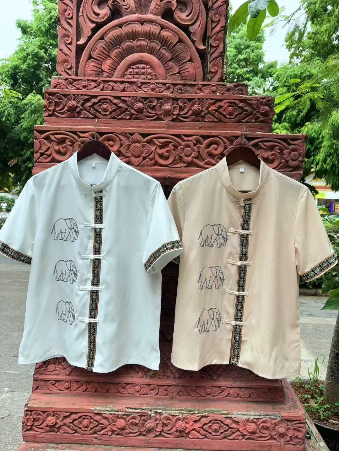 新款男款上衣傣族复古风泼水唐装云南西双版纳短袖夏新款立领衬衫,男装,唐装,淘宝优惠券,粉丝福利购,淘宝优惠卷