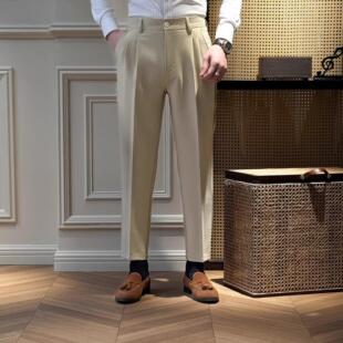 高级修身 2025新款 休闲裤 英伦百搭通勤商务裤 高档男士 子秋冬季 西裤