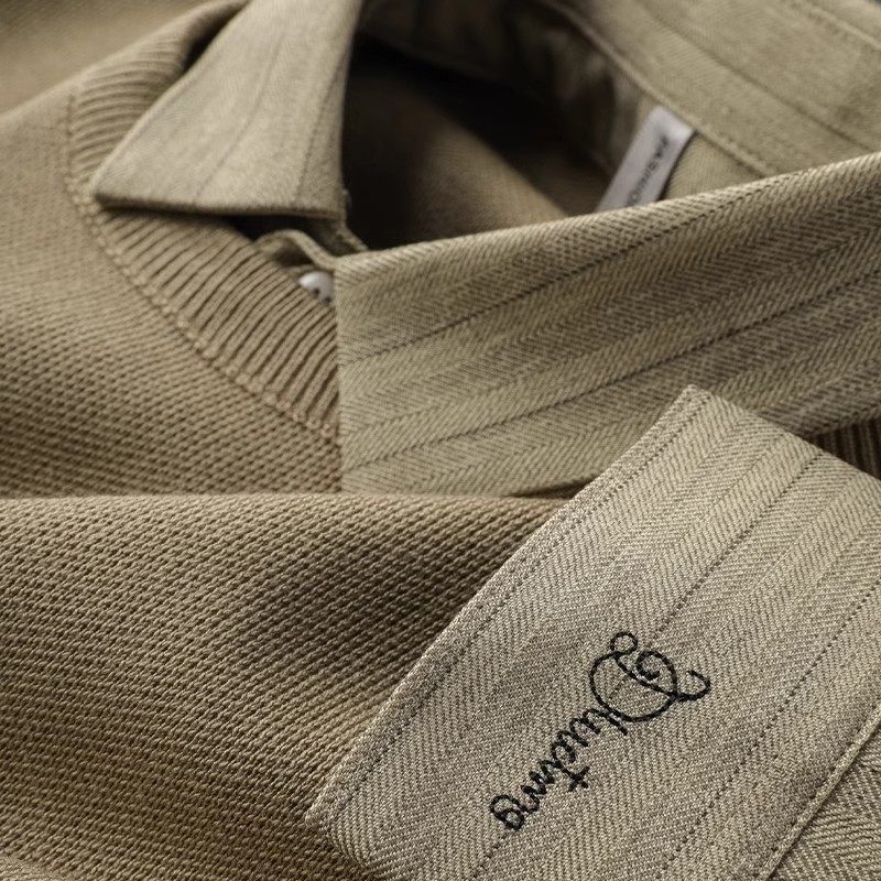 高端衬衫领假两件毛衣男2025秋冬加厚加绒保暖双领套头针织衫男士