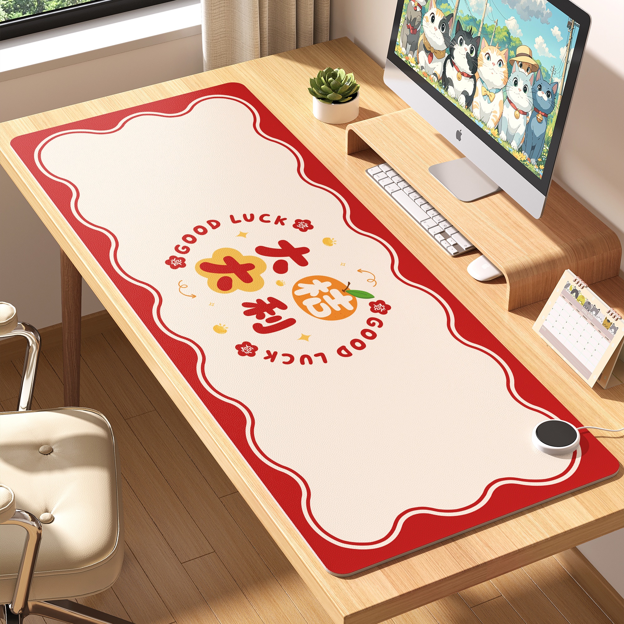 3c认证超大加热鼠标垫暖桌垫防水