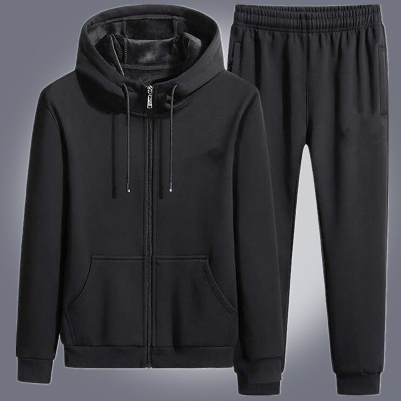 CASUAL SPORTSWEAR MENS AUTUMN WINTER 2024 NEW LONG SLEEVE WEAR FLEECE CARDIGAN SWEATSHIRT PANTS PACK OF 2