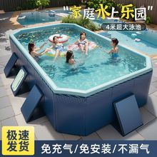 游泳池家用儿童免充气可折叠水池家庭婴儿游泳桶户外大型支架泳池