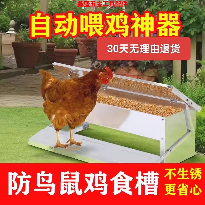 全自动防雨防鼠鸟鸡食槽