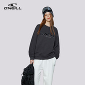 百搭圆领美式 时尚 复古潮牌纯色卫衣 春季 ONEILL宽松卫衣男女同款