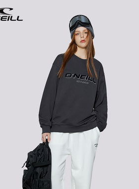 ONEILL宽松卫衣男女同款春季时尚百搭圆领美式复古潮牌纯色卫衣
