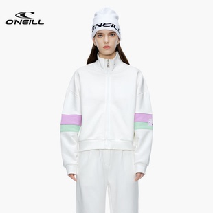 拉链开衫 ONEILL短款 新款 春季 运动休闲卫衣外套 拼色运动外套女款