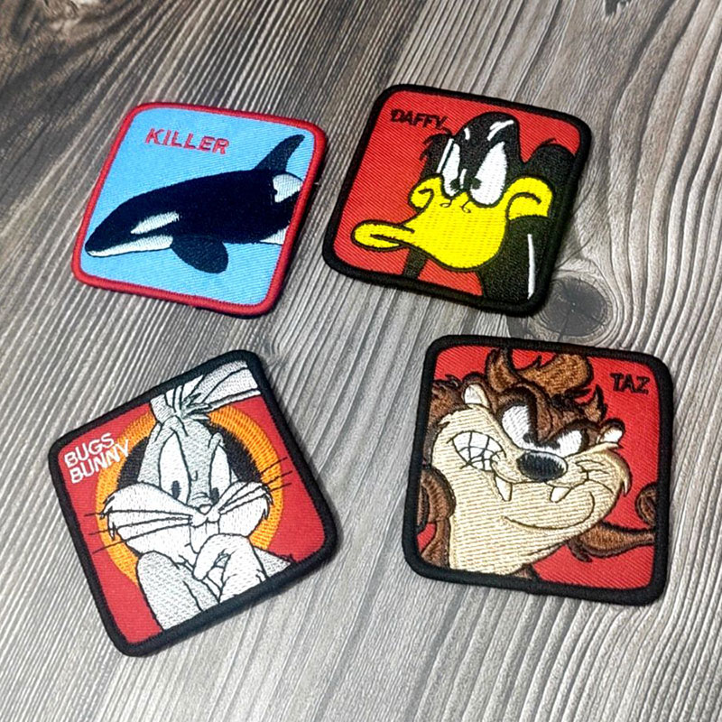 卡通可爱兔子猎人刺绣魔术贴章布贴衣服装背包饰士气配件徽章贴章