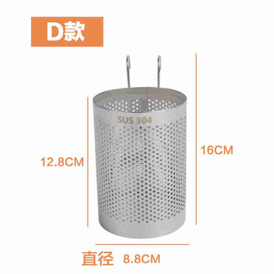 304不锈钢筷子筒挂式厨房筷子笼沥水架沥水筒筷笼家用收纳盒双格