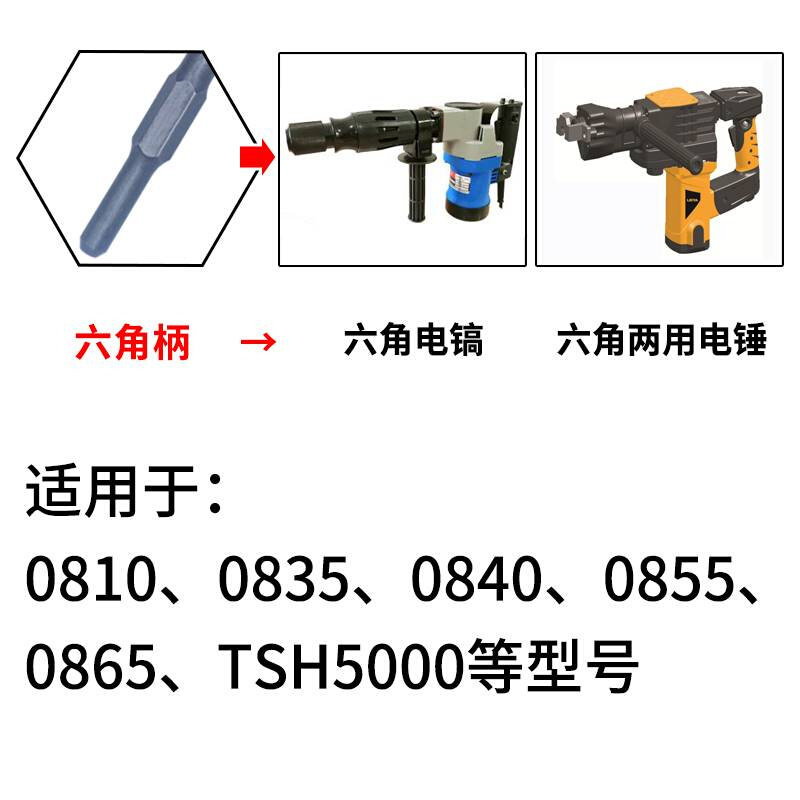 长六角扁凿加宽超薄扁铲0810小电镐凿子弯凿铲瓷砖墙壁灰扁稿镐头