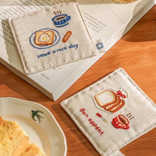 刺绣杯垫手工DIY材料包