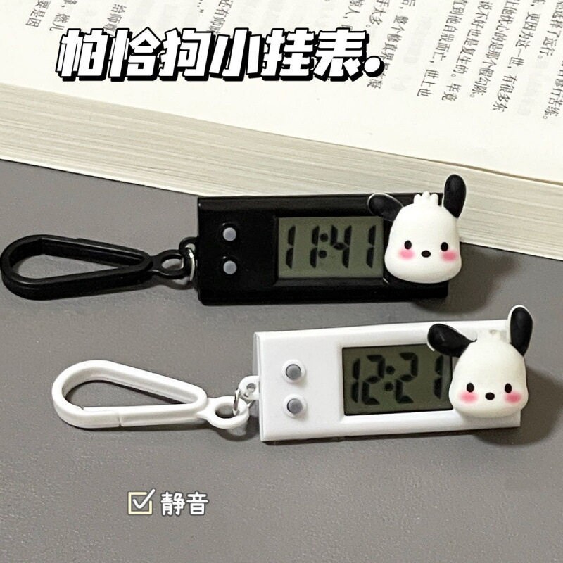 新款帕恰狗小挂表便携式迷你小时钟桌面学习考试时间表静音定时器