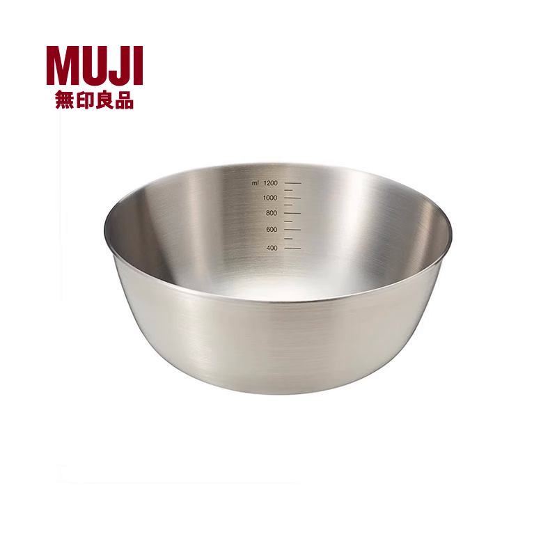 MUJI/无印良品#不锈钢盆家用揉面盆厨房用铁盆汤碗洗菜盆-封面