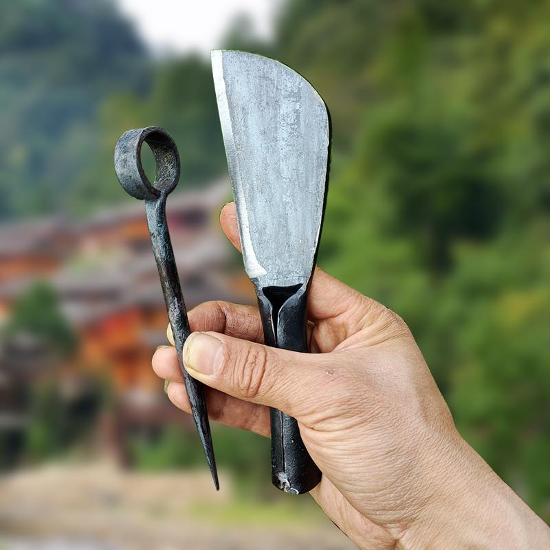 【行业热销】安钢纯手工锻打鳝鱼刀弯背杀黄鳝刀泥鳅刀易磨钢火好