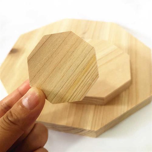 实木多边形木片 八边形木块 六边形拼图木头异形木板加工 可定制