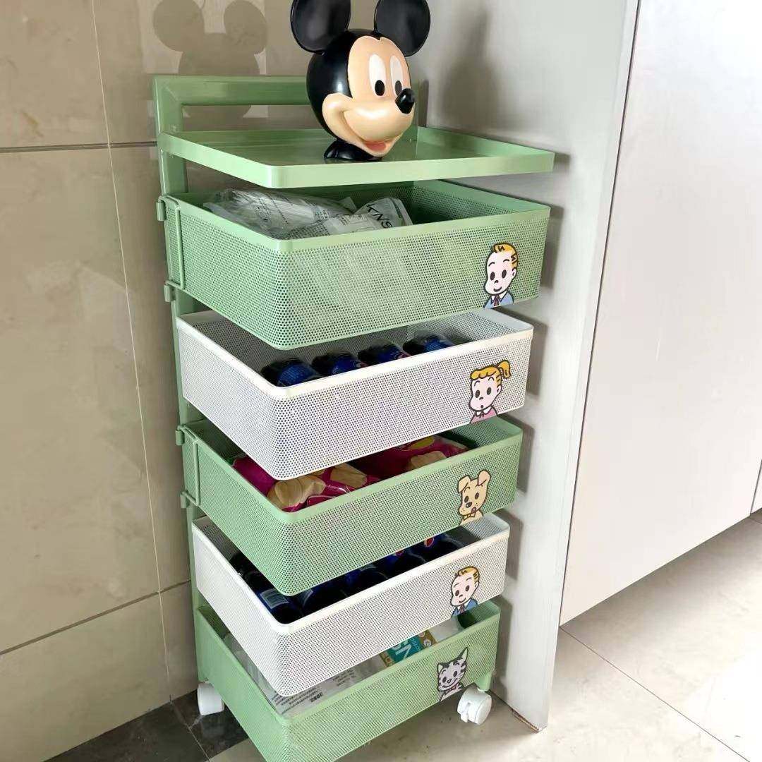 小推车厨房置物架落地多层移动零食架多功能收纳架杂物收纳储物架,收纳整理,书桌收纳置物架,淘宝优惠券,粉丝福利购,淘宝优惠卷