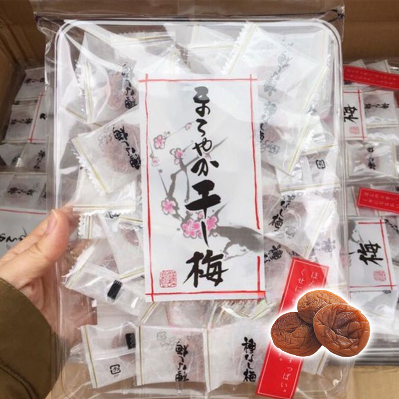 日本进口零食无核话梅饼孕妇酸梅梅饼160g