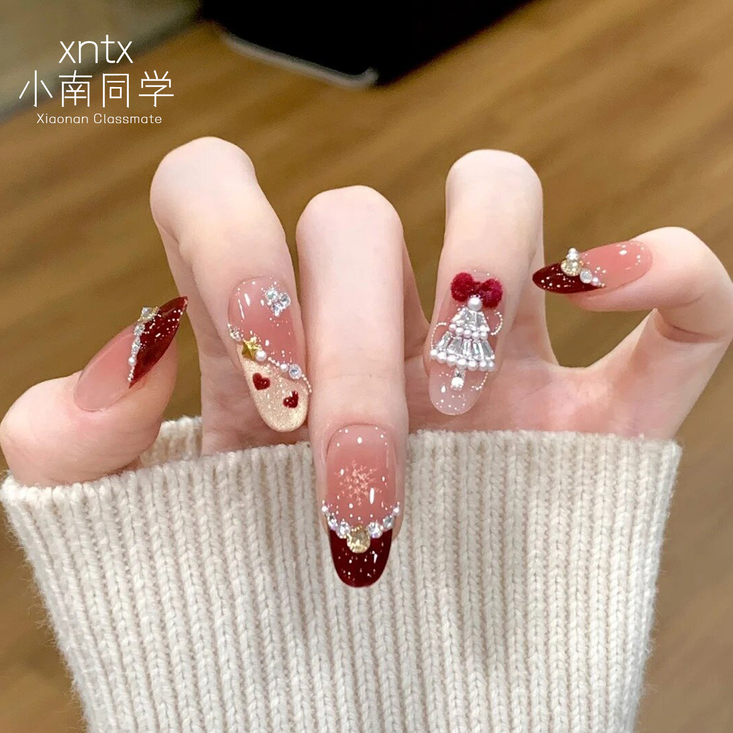 【巨显白圣诞新年美甲】穿戴甲