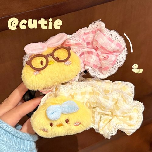 冬季夹甜美马尾夹盘发后脑勺鲨鱼