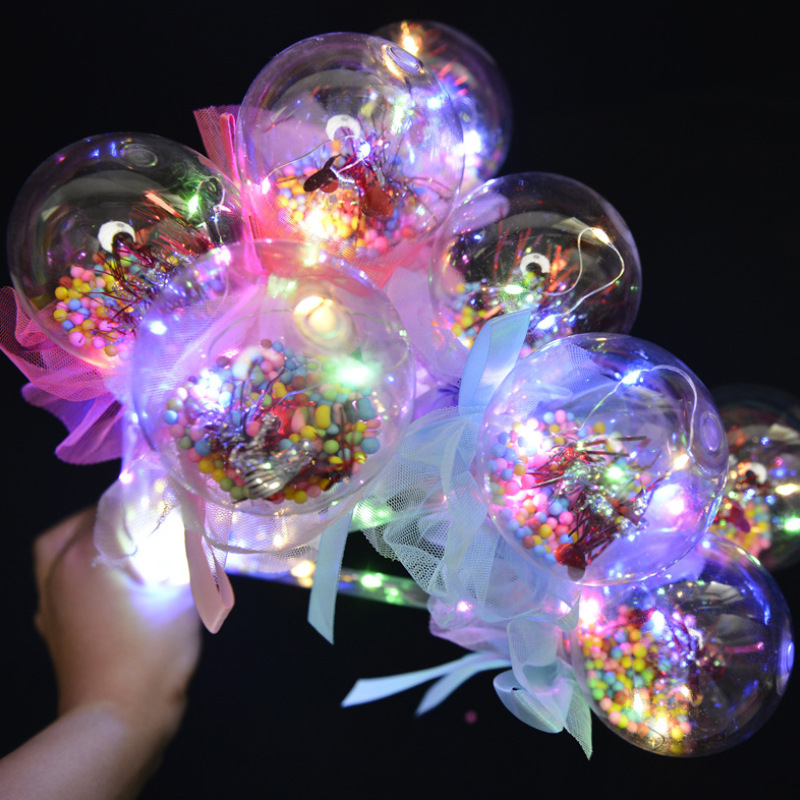 工厂直发波波球爆款棒星空棒 闪光仙女棒 地摊广场夜市魔法儿童玩