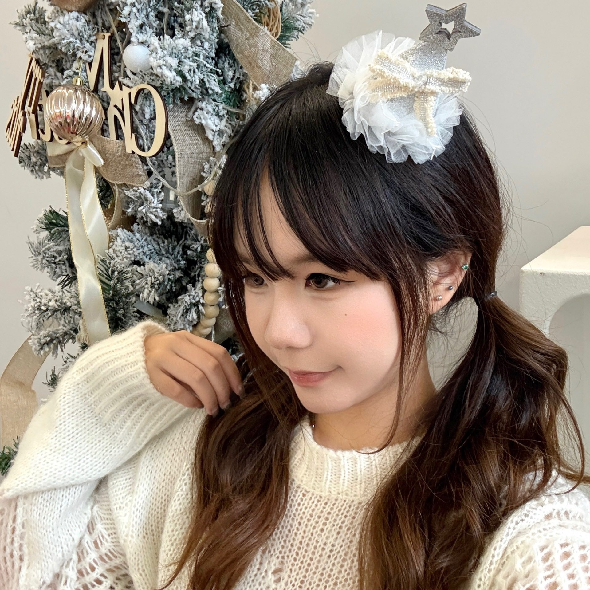 个性创意圣诞节发夹发饰超萌萌发头顶装饰刘海夹边夹儿童碎萌发