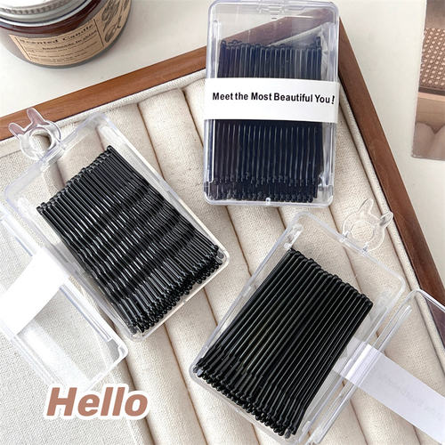 青春时尚新款黑色一字夹气质侧边夹刘海夹盘发造型固定碎发夹发卡