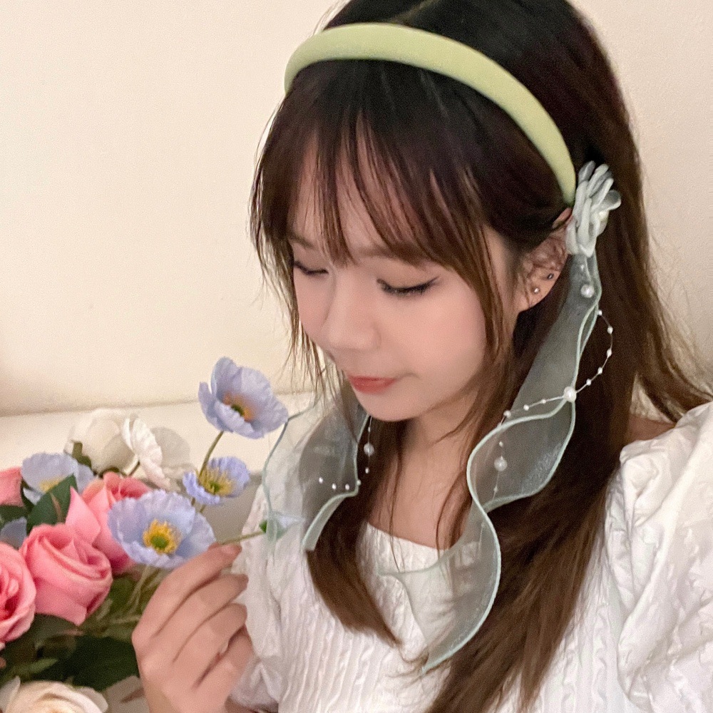 少女装饰发饰气质森系马尾编织飘