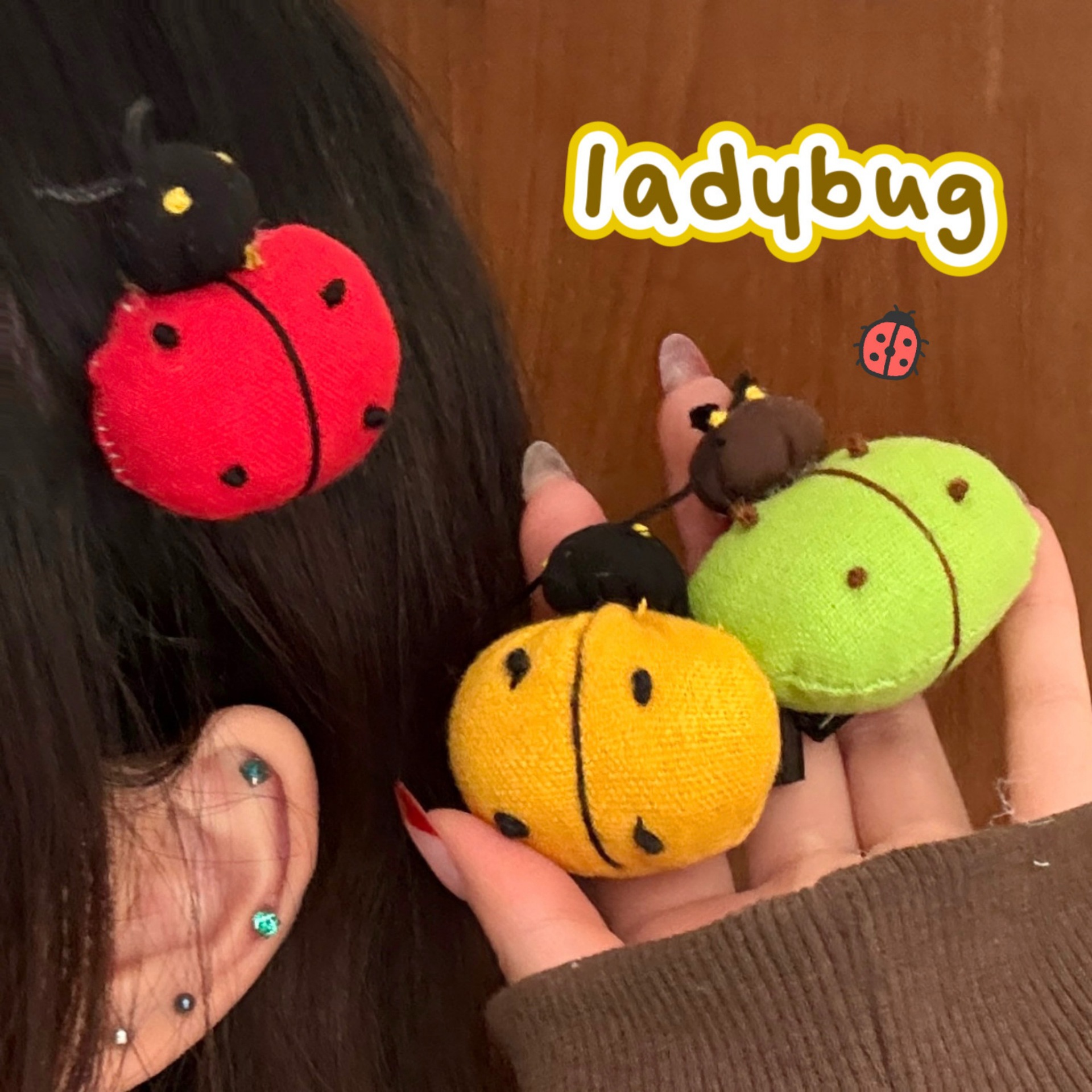 发饰刘海夹儿童布艺碎发夹装饰鸭