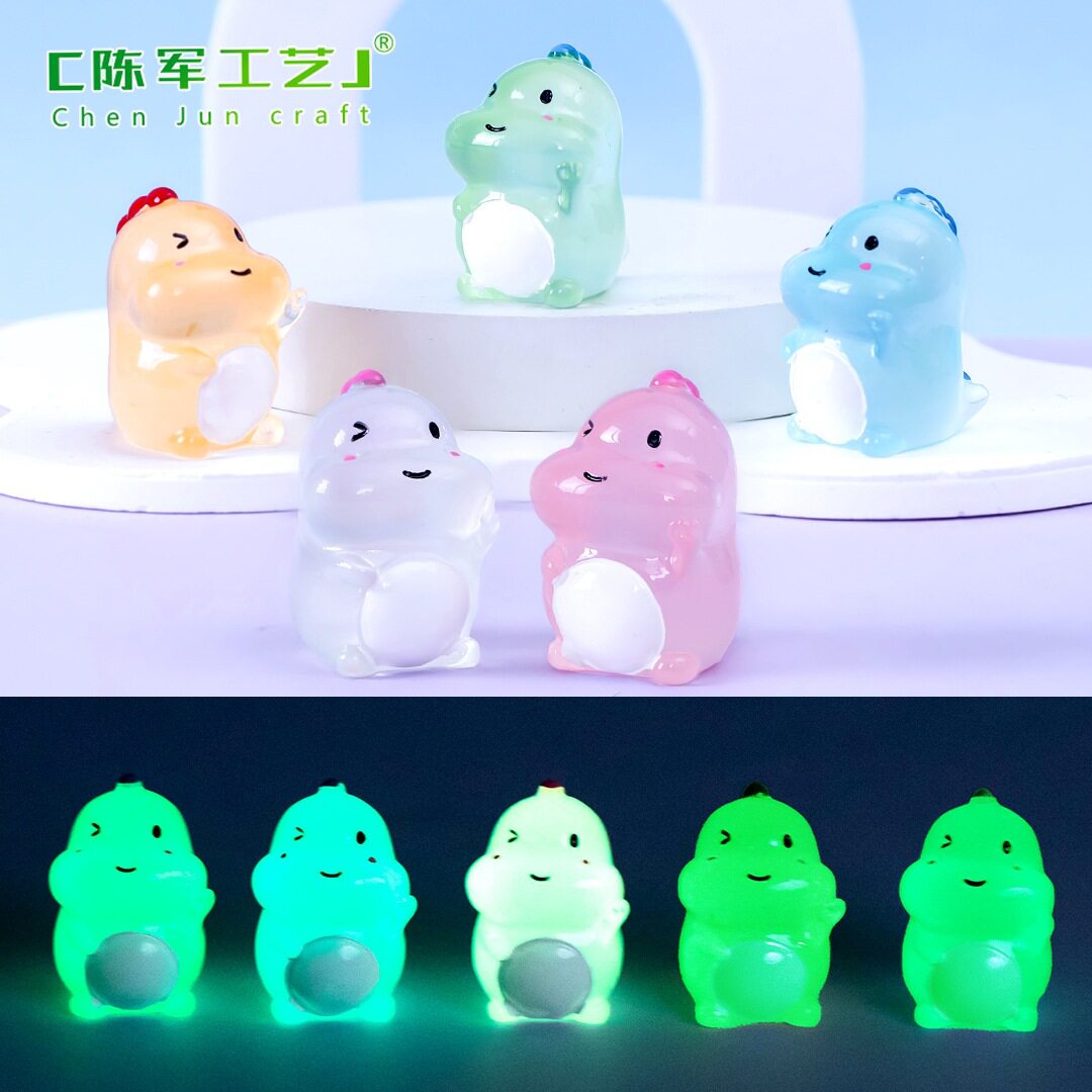 色恐龙公仔夜光造景装饰品配件桌