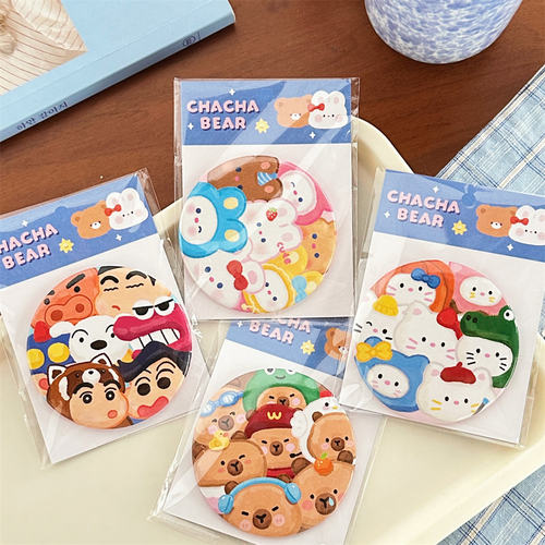 小礼物创意迷你单面小圆镜可爱便携芮芮兔化妆镜学生少女心随身梳