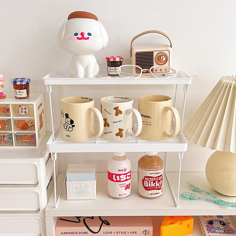 个性创意韩版简约多功能办公室架子显示器电脑桌面键盘整理收纳盒