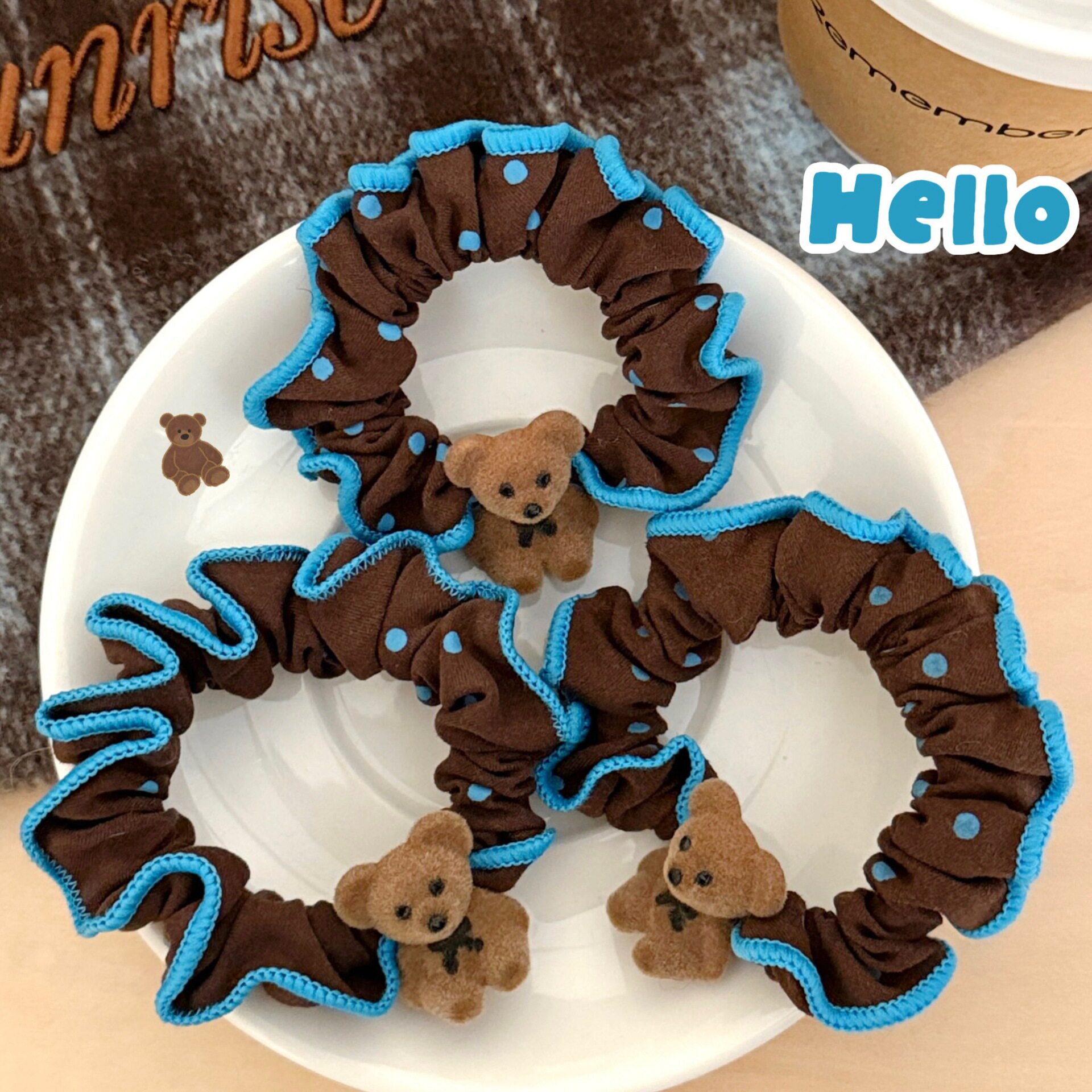 点花边简约小肠马尾发绳发饰发圈