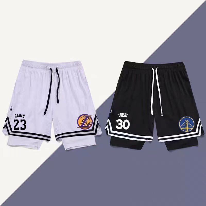 夏季不过膝假两件短裤篮球美式中学生男款儿童大童训练四分运动裤图片