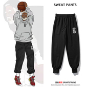 男长裤 春秋美式 运动裤 欧文卫裤 宽松束脚裤 篮球裤 男款 潮牌 灰色同款