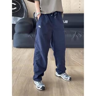 男款 直简登山户外速干运动裤 工装 薄款 秋季 三角标藏青色防水冲锋裤