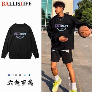 BALL 宽松透气休闲百搭圆领T恤 ISLIFE美式 速干衣男篮球运动排汗衫