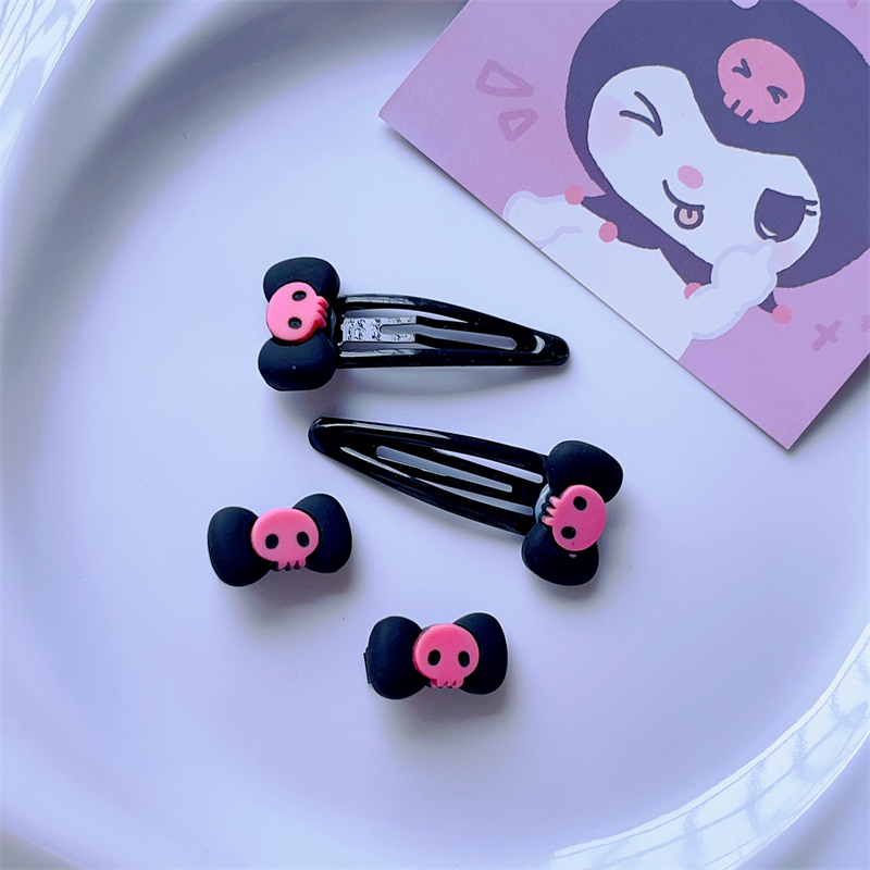 3岁以上甜酷女骷髅发夹学生