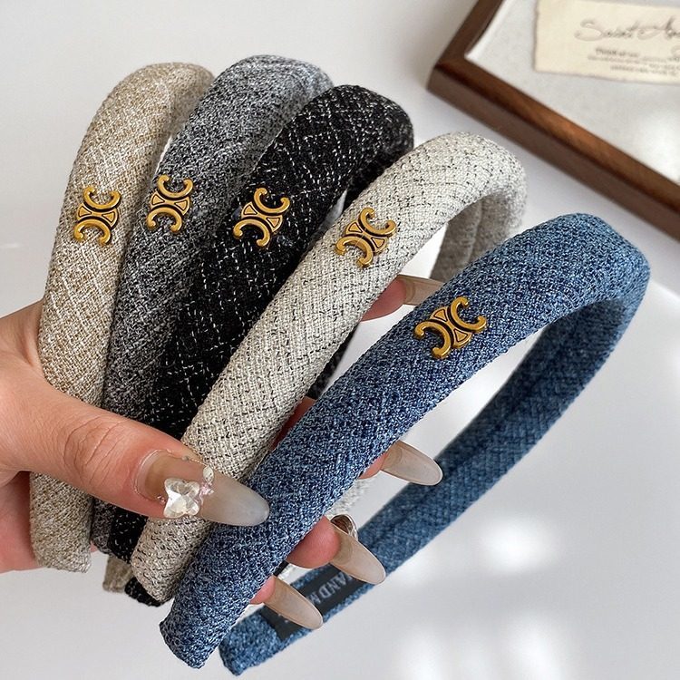 法式小香风高颅顶发箍女生冬天感头饰窄边头箍2023年网红新款