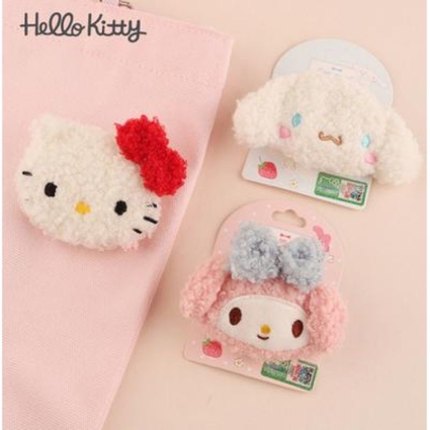 hellokitty玉桂狗美乐蒂发夹胸针两用可爱卡通别针少女包包装饰品