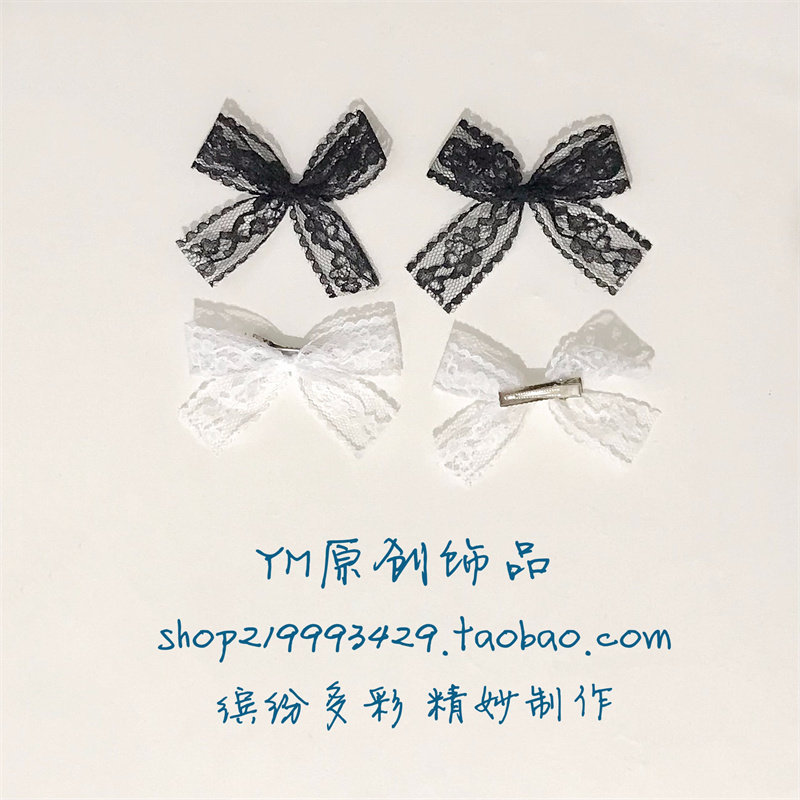 超仙蕾丝蝴蝶结头饰蕾丝发夹气质图片