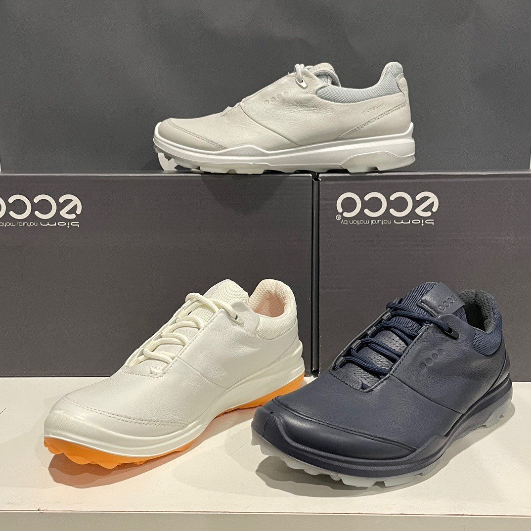 ecco爱步女鞋牦牛皮防水高尔夫球鞋防滑耐磨休闲运动鞋125553