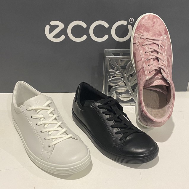 Ecco/爱步女士牛皮小白鞋柔酷7