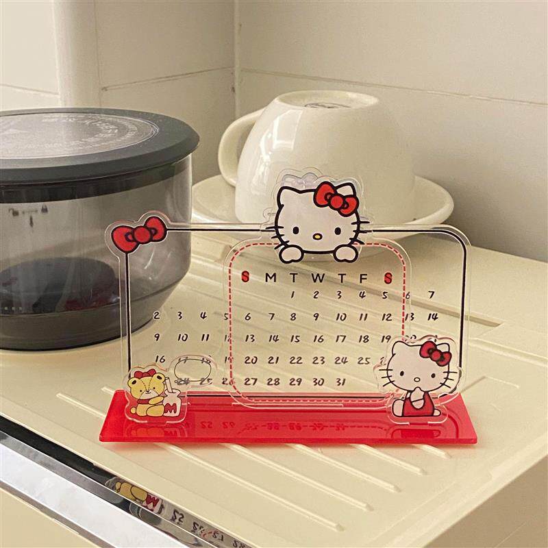 hellokitty日历2025年新款亚克力日历桌面摆件圣诞新年礼物可爱