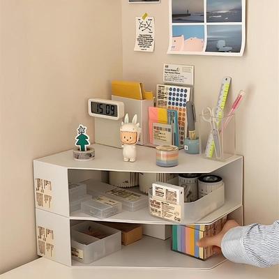 【宿舍好物】置物架桌面收纳架小型杂物双层架增高学生寝室侧边